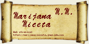 Marijana Mičeta vizit kartica